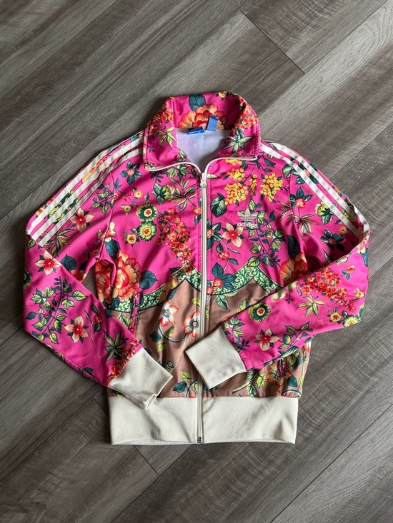 adidas Jackets & Blazers - ADIDAS FARM RIO Jacket Women 34/XS JARDINETO Floral Firebird Trefoil